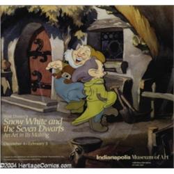 Walt Disney Studios -- "Snow White and the Seven Dwarfs" Original Hand Painted Production Cel and Pr