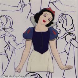 Walt Disney Studios -- "Snow White and the Seven Dwarfs" Original Hand Painted Production Cel and Co