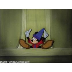 Walt Disney Studios -- "Fantasia" Original Hand Painted Production Cel and Custom Background. (1940)