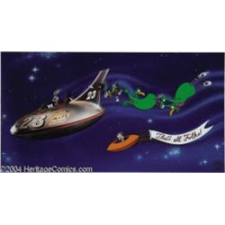 Warner Brothers Productions -- "Aerospace Jordan II" Hand Painted Limited Edition Cel. (1994).