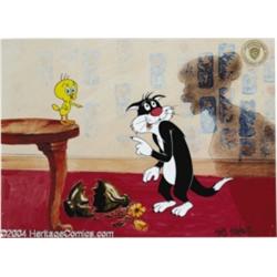 Warner Brothers Productions -- "Who Done It?" Hand Painted Limited Edition Cel. (1990).
