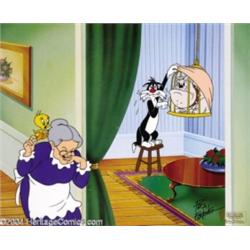 Warner Brothers Productions -- "Got Him" Hand Painted Limited Edition Cel. (1994).