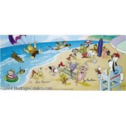 Hanna Barbera Productions -- "Endless Summer" Hand Painted Limited Edition Cel. (1993).