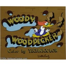 Walter Lantz Productions -- Hand Painted Production Cel. (1990s).