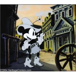 Walt Disney Studios -- Original Hand Painted Publicity Cel and Print Background. (1980s).