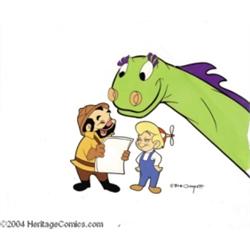 Bob Clampett Studios - "Beany and Cecil" Original Hand Painted Publicity Cel. (1963).