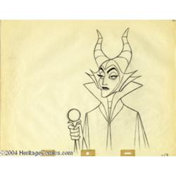 Walt Disney Studios - "Sleeping Beauty," Maleficent Pencil Animation Drawing Original Art (Walt Disn
