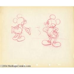 Walt Disney Studios -- "Mickey Mouse" Original Pencil Model Sheet. (1939).