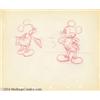 Image 1 : Walt Disney Studios -- "Mickey Mouse" Original Pencil Model Sheet. (1939).