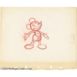 Walt Disney Studios -- "Mickey Mouse" Original Pencil Animation Drawings. (1930s).