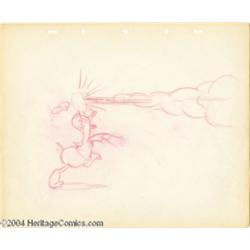 Walt Disney Studios -- "Donald Duck" Original Pencil Animation Drawings. (1930s).
