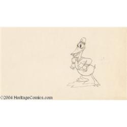 Walt Disney Studios - Donald Duck "The Dognapper" Animation Drawing Original Art (Walt Disney, 1934)