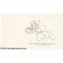 Walt Disney Studios - Donald Duck Animation Drawing Original Art (circa 1940s).