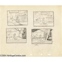 Walt Disney Studios - Thirties Donald Duck Storyboard Original Animation Art (Walt Disney, circa 193