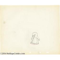 Walt Disney Studios -- "Donald's Penguin" Original Pencil Animation Drawings. (1939).