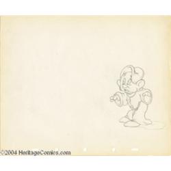 Walt Disney Studios -- "Snow White and the Seven Dwarfs" Original Pencil Animation Drawing. (1937).