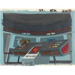 Filmation Studios -- "Star Trek" Original Watercolor Background. (1974).