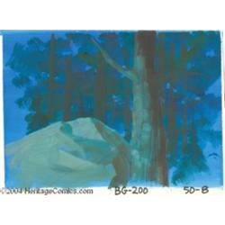 Hanna Barbera Productions -- Original Watercolor Background. (1960s).