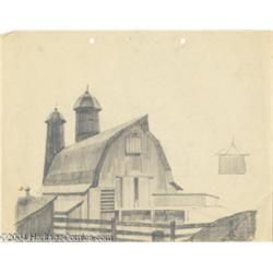 Warner Brothers - Original Pencil Layout Drawing. (1940s).