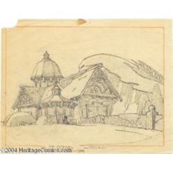 Warner Brothers - Original Pencil Layout Drawing. (1950s).