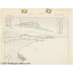 Warner Brothers - Original Pencil Layout Drawing. (1940s).
