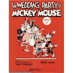 The Wedding Party of Mickey Mouse Sheet Music (Stasny Music,1936).