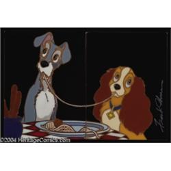 Frank Thomas - "Lady and the Tramp" Ceramic Tile, Limited Edition AP 3/6 (1999).