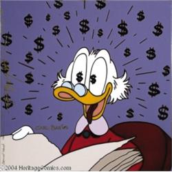 Carl Barks and P. Vought - Uncle Scrooge "Philosopher's Stone" Disneyana Ceramic Tile, Limited Editi