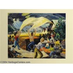 Margaret "Gare" Barks - Landscape Painting Original Art (undated).