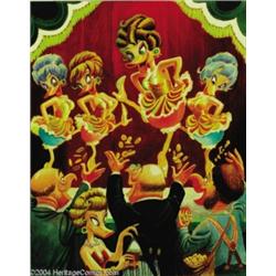 Carl Barks - "Klondike Kate and Troup" Original Painting (1978).