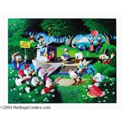 Carl Barks - Uncle Scrooge "Surprise Party at Memory Pond" Limited Edition Print. AP 8/50 (Disney Ar