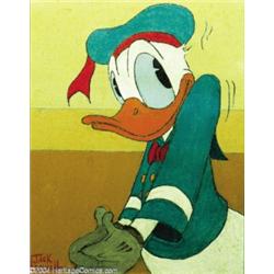 Jack Hannah - "Donald Duck Poses" Oil Painting Original Art (1991).