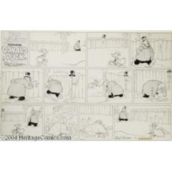 Al Taliaferro - Silly Symphony - Donald Duck Sunday Comic Strip Original Art, dated 2-21-37 (King Fe