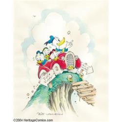 William Van Horn - Walt Disney's Comics and Stories #561 "Flipism" Cover Recreation Original Art (Di