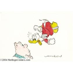 William Van Horn - Uncle Scrooge #252 Illustration Original Art, Group of 2 (Disney, 1991).