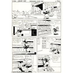 Vicar - Donald Duck "Library Visit" Original Art (undated).