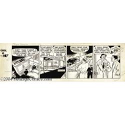 Chester Gould - Dick Tracy Daily Comic Strip Original Art, dated 1-6-47 (The Chicago Tribune, 1947).