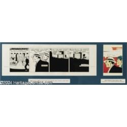 Chester Gould (and Andy Warhol) - Dick Tracy Daily Comic Strip Original Art, dated 8-11-51 (The Chic