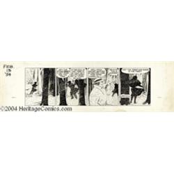 Chester Gould - Dick Tracy Daily Comic Strip Original Art, dated 2-13-54 (The Chicago Tribune, 1954)