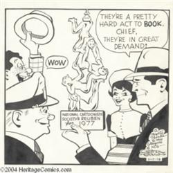 Chester Gould - Dick Tracy American Cartoonist Cover Original Art (NCS, 1978).