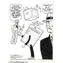 Chester Gould - Dick Tracy Flying TV Original Art (NCS, 1975).