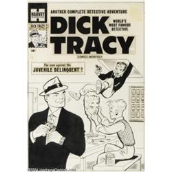 Dick Tracy #128 Cover Original Art (Harvey, 1958).