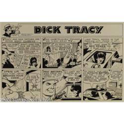 Rick Fletcher - Dick Tracy Ford Autolite Miss Fire Ad Comic Strip Original Art (The Chicago Tribune,