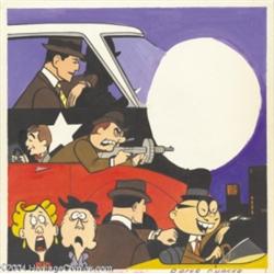 Dick Tracy "Racer Chaser" Super 8 Cartoon Painted Box Original Art (UPA, 1961).