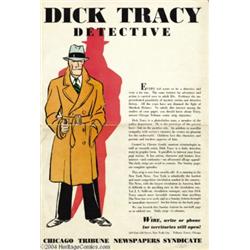 Dick Tracy First Chicago Tribune Promo (The Chicago Tribune, 1931).