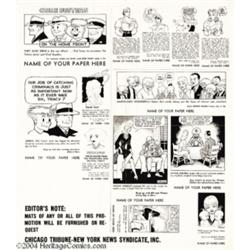 Dick Tracy Crime Busters On the Home Front Newspaper Promo (The Chicago Tribune, early 1940s) Condit
