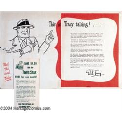 Dick Tracy and Influence Promo Sheet (The Cincinnati Times-Star, late 1940s) Condition: FN.