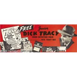 Junior Dick Tracy Crime Detection Folio Offer Store Sign (Miller Bros. Hat, 1942-49).