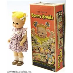 Dick Tracy's Bonny Braids Toddler Doll with Box (Ideal Toys, 1952).