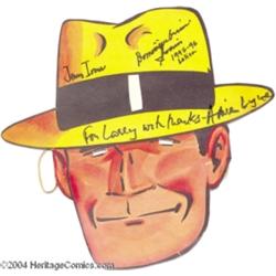 Dick Tracy Paper Mask "Lolita" Movie Prop Signed by Jeremy Irons and Director Adrian Lyne (Chicago T